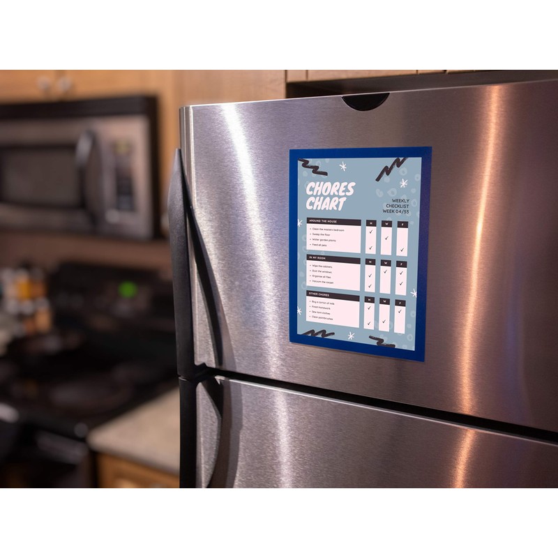 Magnetrip Self-Adhesive A4 Magnetic Document Holder, 8.5 X 11 Sign