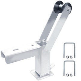 ZUIWAN Boat Trailer Winch Stand with Roller fit 3" w x 4" h Boat Trailer Tongue/Drawbar,Adjustable Boat Trailer Winch Mount Post(Galvanized)