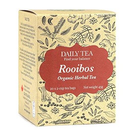 Daily Tea | Rooibos | Organic herbal tea | 20 2-cup tea bags