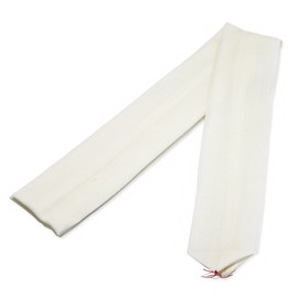 Noodle Wide Width [Pure Hair Muslin] Waist Strap Wide Thick White/Pink (240 cm) Long Size Made in Japan 100% Pure Hair - White