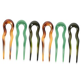 Mikinona 2sets Elegant and Fashionable Hair Forks u Shaped Hair Pins French Hair Pins for Thick Hair Decorative Hair Sticks Styling 3pcs*2