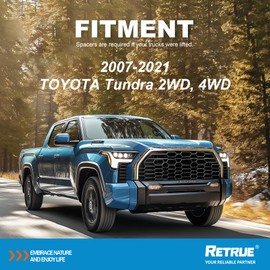 RETRUE Rear Air Bags Suspension Kit for Toyota Tundra 2007-2021 Truck Towing, 5000 Lbs of Load Leveling Capacity, Replacement for Firestone 2445 Ride Rite Airbags, Upgraded