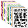 1224 Letter Stickers 12 Sheets Alphabet Stickers 0.8-1.6 InchVinyl Self-Adhesive