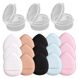 TOVINANNA 15pcs Loose Powder Makeup Powder Puff for Women Mini Fingertip for Foundation Barrier Sunscreen Blush