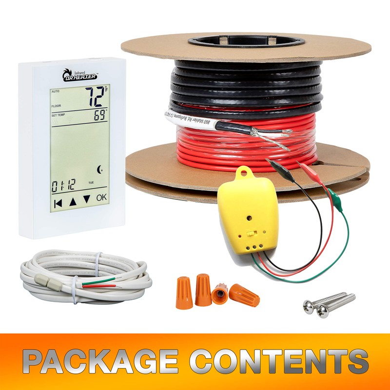 Dr Infrared Heater Electric Radiant Floor Heating Cable Kit with