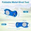 Oumida Metal Foldable Golf Divot Repair Tool with Pop-up Button,