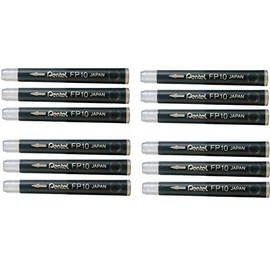 Pentel Arts Pocket Brush Refills, Black Ink / Value Set of 12 （With Our Shop Original Product Description）