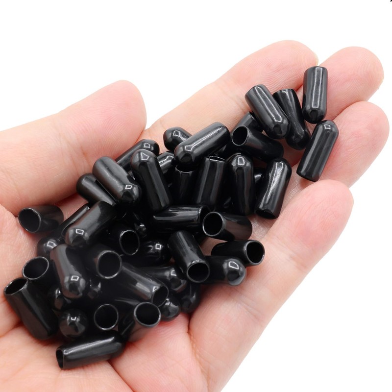 50pcs Screw Thread Protectors 3/8 inch ID Rubber Round End