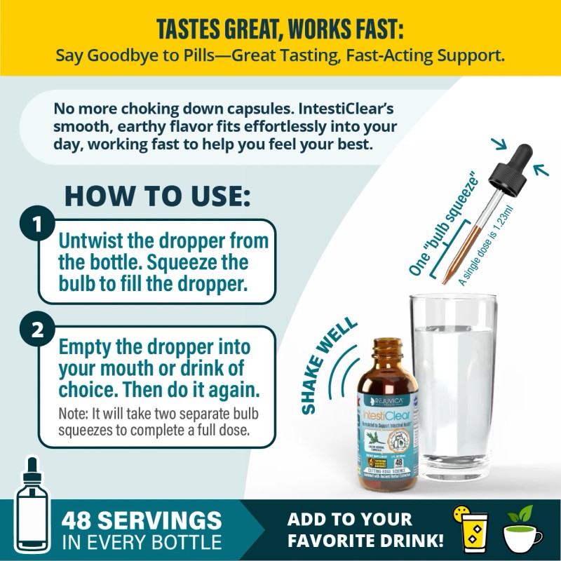 Rejuvica Health IntestiClear - Intestinal Cleanse Support - Contains Wormwood