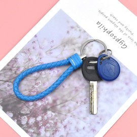 8 PCS Braided Keychain Strap Cord, Universal Key Chains for Key, Keyring Braided Rope Key Holder, Braided Rope Key Chain Ring