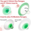 Nenesupply 24mm Flanges and 19mm Inserts Compatible with Lansinoh Breastpump