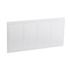 White 14x6 inch Steel Vent Cover with Insects Screen -