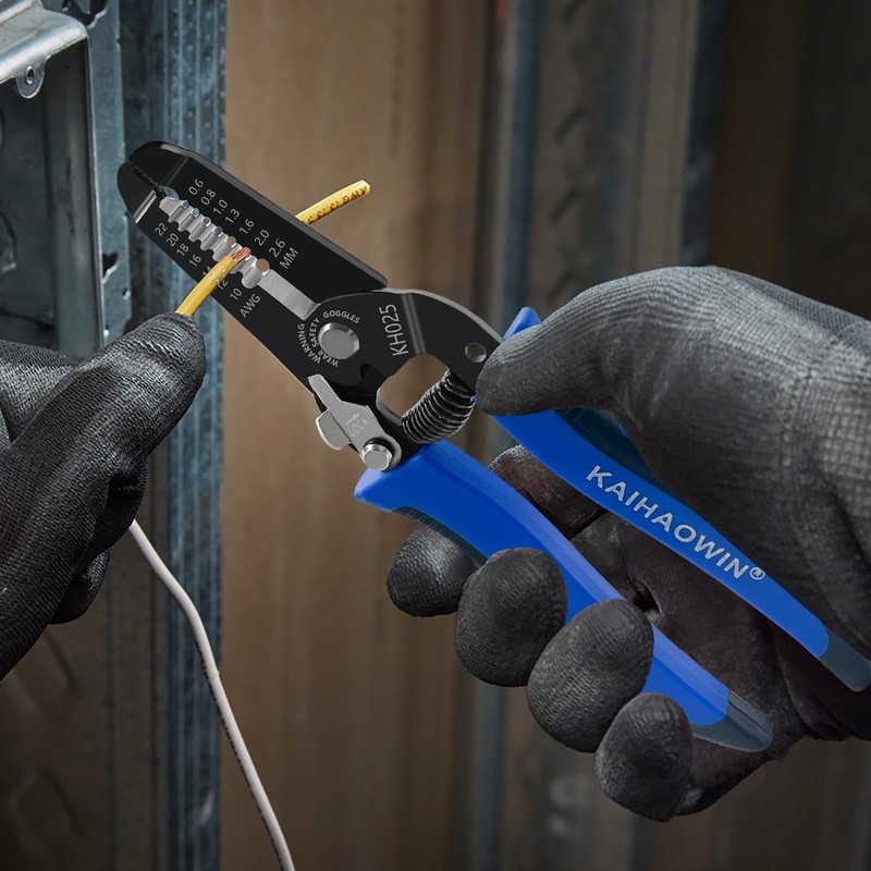 KAIHAOWIN 5 Pack Wire Stripper and Cutter with Safety Lock