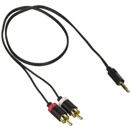 Elecom DH-MWRN05 Stereo Mini Pin Plug (L-R), Extra Fine/Gold Plated, Black, 0.5m