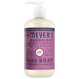 Mrs. Meyer’s Jabón de Manos Líquido Plumberry 370 ml | Aroma Dulce y Reconfortante| Fórmula Suave de Origen Vegetal | Sin Parabenos ni Crueldad Animal | Ideal para Uso Diario