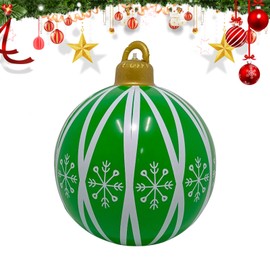 Christmas Ball Giant Decorations Outdoor Balls Garden Decor Large Inflatable Balls Baubles Christmas Decoration Indoor Home Party Patio Lawn Porch 60CM (2)
