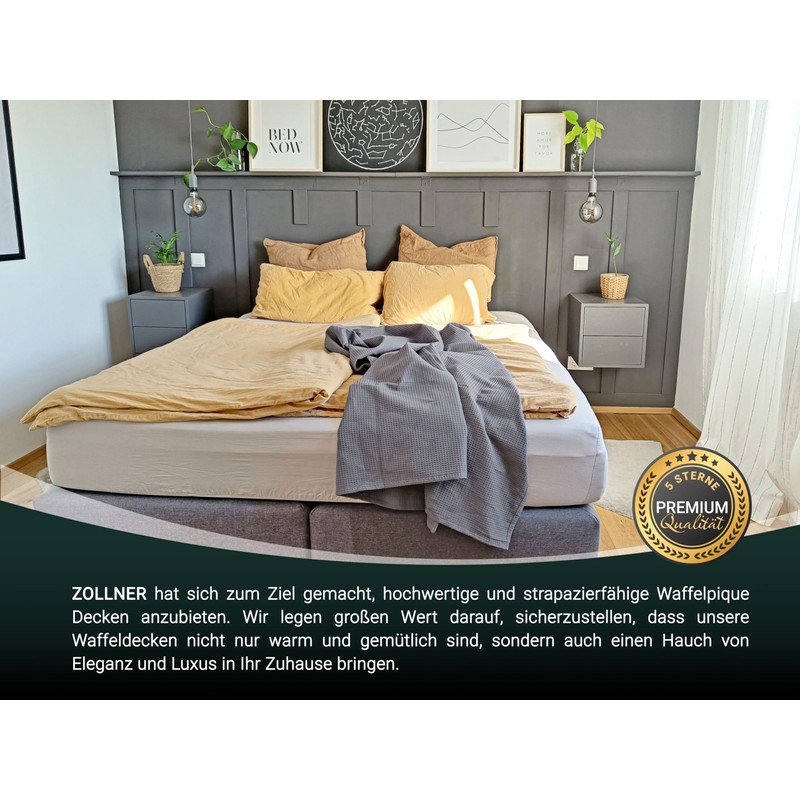 ZOLLNER Cuddly Blanket in 150 x 200 cm – Wrinkle-Resistant