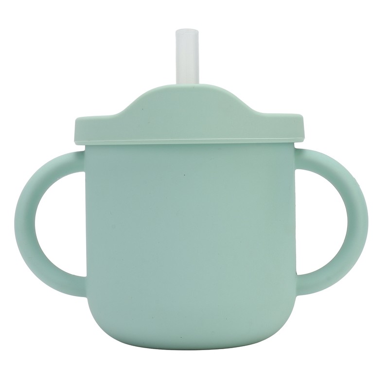 Silicone Sippy Cups Double Handles Lightweight Toddler Training Cup with