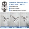 Shower Head Swivel Ball Adapter, Shower Connector Ball Joint, Solid