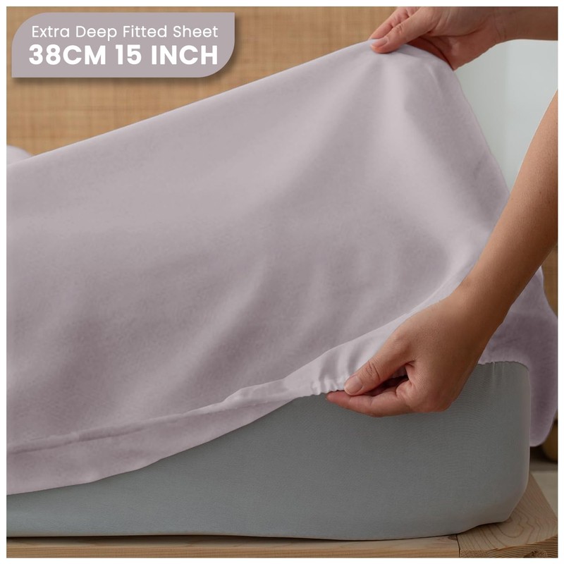 King Size Deep Fitted Sheet- 16"/40 cm Anti Allergy Bedding