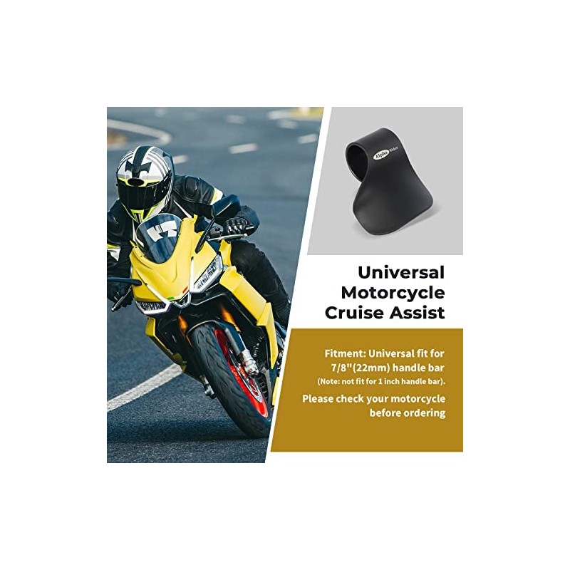 Alpha Rider 2PCS Universal 22MM Black Throttle Mounted Motorcycle Cruise