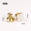 EVERGD 6/9pcs 28mm Four-Leaf Brass Gold Clover Knobs Cabinet Door
