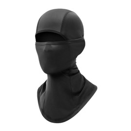 2THESTARS Ice Silk Sports Mask for Ski Cycling Running, Lightweight Balaclava Face Cover, Cooling & UV Protection - Black