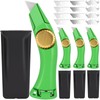 Lizenoz 4PCS Green Fixed Blade Roofing Knife,carpet knife heavy duty,