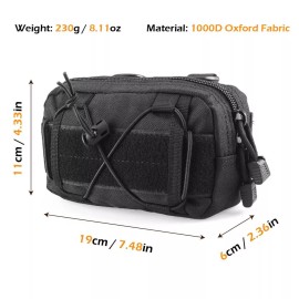 Tactical Molle Waist Bag Pack Shoulder Bag Satchel Small Bag for Hiking Camping