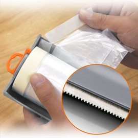 ROLLINGDOG Pre-Taped Dust Sheet Roll - Masking Film with Plastic Dust Sheet 4PCS 30M * 0.55M and Convenient Reusable Dispenser
