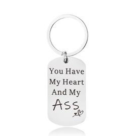 Boyfriend Valentines Day Gifts for Him Husband Funny Keychain Gifts for Fiance Boyfriend Anniversary Birthday Gifts for Groom Couple Engagement Gifts for Bride Fiancee Funny Gifts for Boyfriend Bf Gf