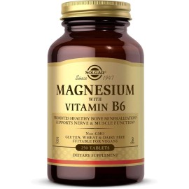 Solgar Magnesium with Vitamin B6, 250 Tablets