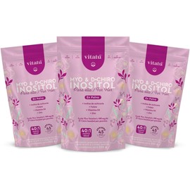 Vitatú | Myo-Inositol & D-Chiro Inositol (3 Pack – 225 g c/u) Fórmula avanzada con Folato, Vitamina D3 y Zinc | Mezcla ideal 40:1