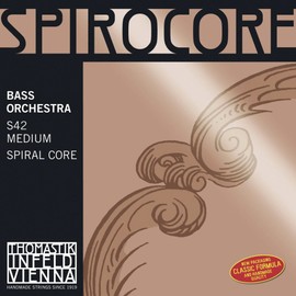 Thomastik single string for double bass 3/4 Spirocore - C string (high) spiral core, chrome wound, orchestral tuning, medium