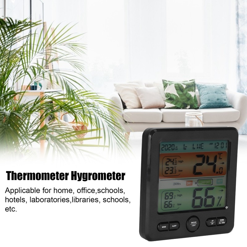 Digital Color Screen Temperature and Humidity Meter Indoor Thermometer Hygrometer