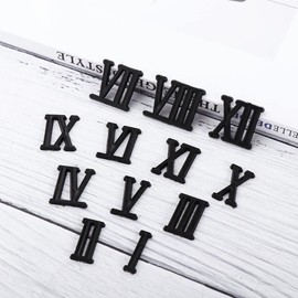 Leadigol 6 Pieces Clock Numerals Kit,DIY Digital Clock Numbers Arabic Number and Roman Number,for Repair Parts Replacement Clock Accessories