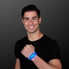 Blue Light Up Stretch Bracelet with Steady Illumination LED Lights