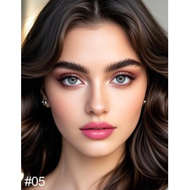 Erinde Glitter Lipstick & Lip Balm 2 in 1, 24 Hours Hold Hang-Lasting Lipstick, Waterproof Lip Gloss, Moisturising Lipstick, Nourishing Lips Makeup Stick Shimmer #05