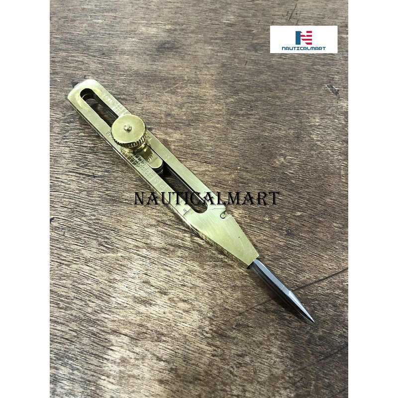 Artist Proportional Scale Divider Drawing Tool Professional (Brass, 9"/Leather Case)