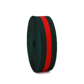 Meseey 5/8Inch(15mm) 20Yards Green/Red/Green Blue/Red/Blue Striped Grosgrain Ribbon Double Face Polyester Colorful Ribbon for Crafts DIY Gift Package Wrapping