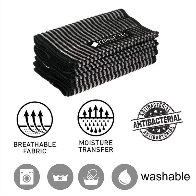 TENSPAD SILVER Set of 4 elastic straps with velcro to