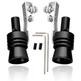Pack of 2 Uspuff Whistle, Exhaust Sound Booster, Exhaust Turbo Car Turbo Whistle, Car Turbo Sound Whistle, Exhaust Louder, Turbo Sound Simulator Whistle, L, Black