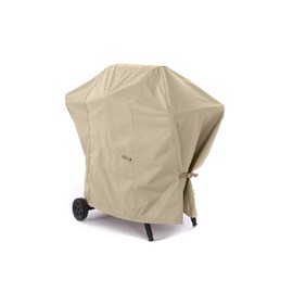Covermates Grill Cover – Adjustable Drawcord, Weather Resistant, BBQ Grill and Smoker - Khaki