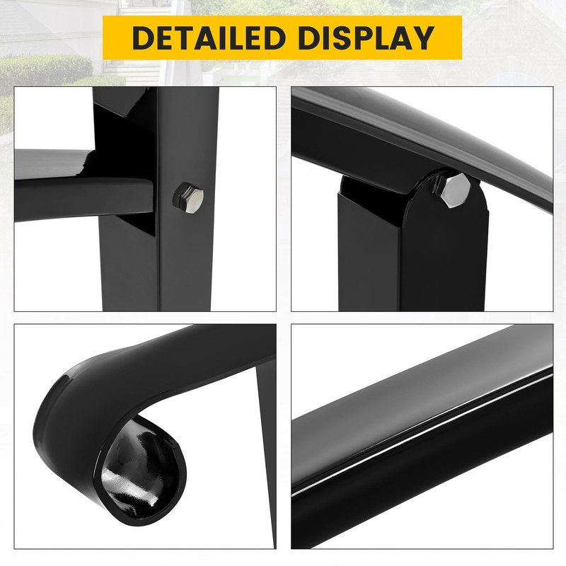 KUAFU Step Hand Rail Compatible with 2-3 Steps Handrails for