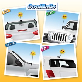 Coolballs California Sunshine Red Sunglasses Car, Truck, SUV Antenna Topper Decor Auto Accessory