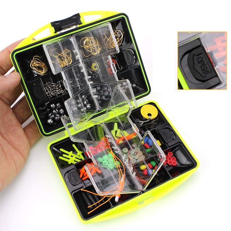 Accessories Kit Including Hook Sinker Weights Swivels Snaps Line Beads