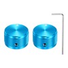 sourcing map 2 Pcs Aluminium Potentiometer Knobs, 1/4" (6mm) Universal