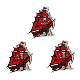 Yerchic Buccaneers Patch Iron On Sew On Embroidered Patches for Jacket Shirts Jeans Backpack Sewing Decorating DIY Craft 3.5 * 3IN