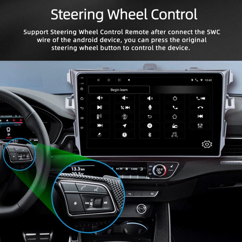 Unbranded For Toyota Corolla 2009-2013 Car Stereo Radio Apple Carplay