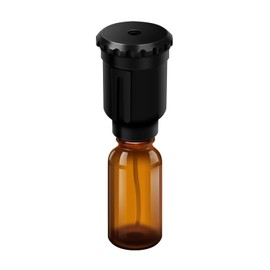 Difusor de aceite esencial sin agua, luz LED de 7 colores, mini máquina de aire de aroma a pilas, difusor de niebla de aromaterapia para el hogar, habitación, automóvil, oficina, aleación de aluminio